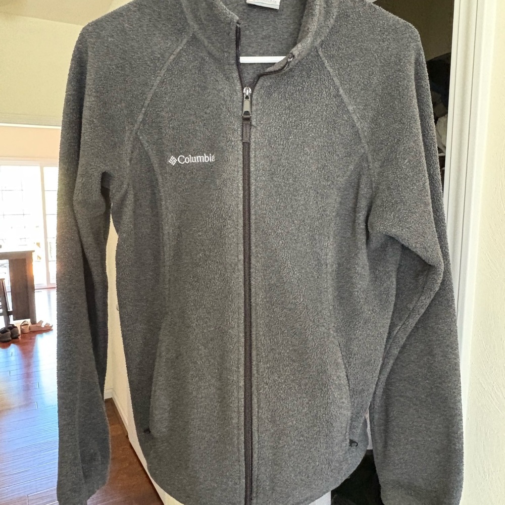 Columbia Gray Full-Zip Fleece Jacket